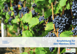 Empfehlung für den Weinbau 2015 - BAG