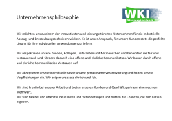 Unternehmensphilosophie - WKI Absaugtechnik GmbH