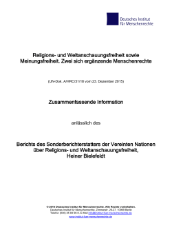 Religions - Deutsches Institut für Menschenrechte