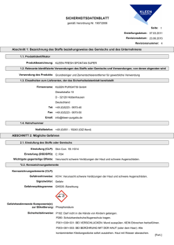 Sicherheitsdatenblatt