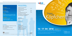 Köpfchen! - Vokalakademie