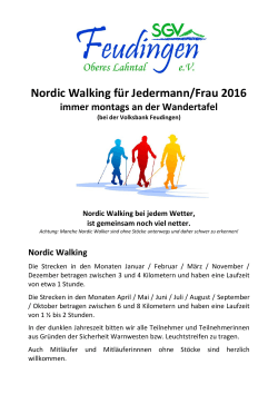 Nordic Walking Plan 2016
