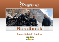 Roadbook - Hotel Burgfrieden