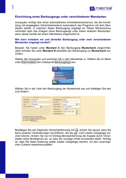 Einen Bankzugang unter zwei Mandanten anlegen