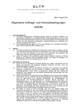 AGB - Grassner.Lenz.Thewanger + Partner