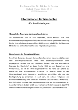 Informationen f&uuml;r unsere Mandanten (PDF