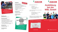 Ausbildung bei der WBL GmbH