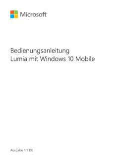 Lumia mit Windows 10 Mobile Bedienungsanleitung