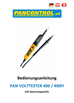 Bedienungsanleitung PAN VOLTTESTER 400 / 400FI