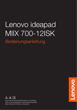 Lenovo IdeaPad Miix 700 Benutzerhandbuch