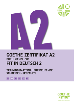 GOETHE-ZERTIFIKAT A2 FIT IN DEUTSCH 2
