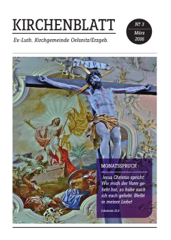 Kirchenblatt-2016-03-März - Ev.-Luth. Kirchgemeinde Oelsnitz/E.