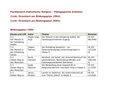 DUEs Katholische Religion Stand Februar 2016