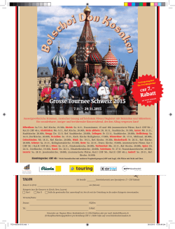 Grosse Tournee Schweiz 2015