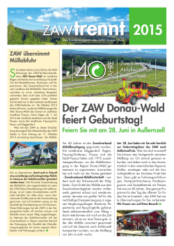 ZAW trennt 2015 - ZAW Donau-Wald