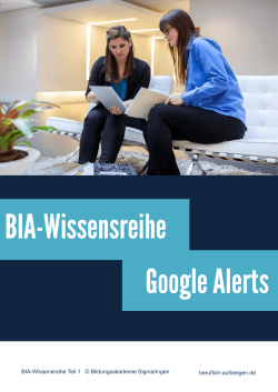 Google Alerts - beruflich aufsteigen