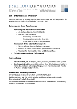 Internationale Wirtschaft mit Fremdsprache(n) und