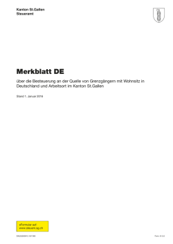 Merkblatt DE - Kantonales Steueramt St.Gallen