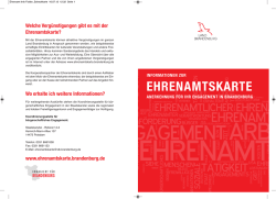 ehrenamtskarte - Ehrenamt in Brandenburg