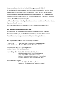 Jugendamtselternbeirat f&uuml;r das laufende