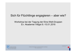 Hohmann - Sich für Flüchtlinge engagieren, aber wie (AG 5)