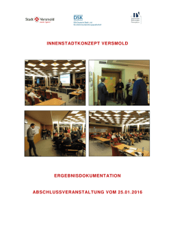 Dokumentation Abschlussveranstaltung Innenstadtkonzept