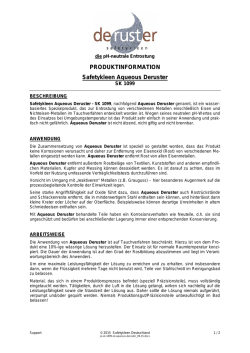 SK 1099 - Safetykleen "Aqueous Deruster"