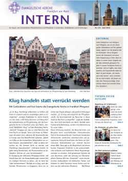 Ausgabe Nr. 174 - Juni 2015 - Evangelische Kirche Frankfurt am Main