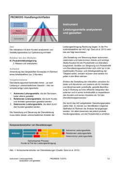 Instrument Leistungsanteile analysieren und gestalten