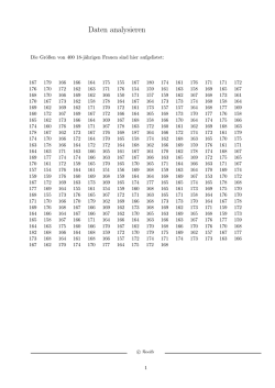 Stochastik: Daten analysieren