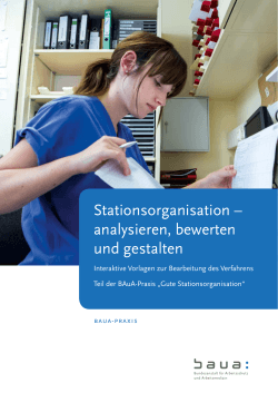 Stationsorganisation - analysieren, bewerten und gestalten