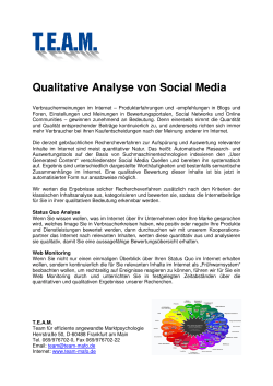 Qualitative Analyse von Social Media