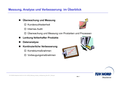 Messung, Analyse und Verbesserung im Überblick