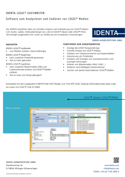 IDENTA LEGIC&reg; EASYWRITER Software zum Analysieren und