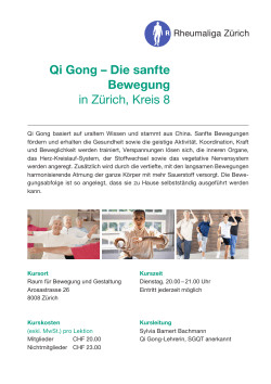 Qi Gong – Die sanfte Bewegung in Zürich, Kreis 8