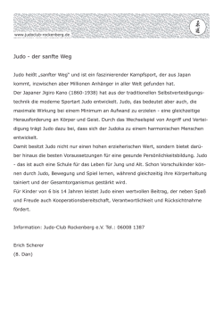 Judo - der sanfte Weg - Judoclub Tai