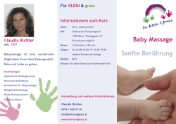Baby Massage Sanfte Berührung