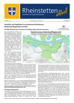 Infotafeln und Pegellatten im