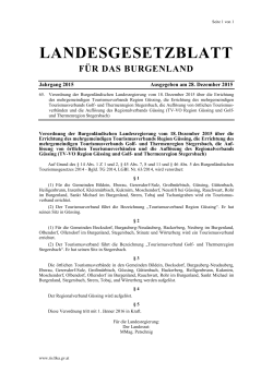 und Thermenregion Stegersbach (LGBL. Nr. 65/2015)