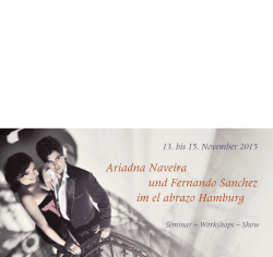 Ariadna Naveira und Fernando Sanchez im el abrazo Hamburg