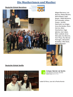 Die Musikerinnen und Musiker - Colegio Alemán | Santa Cruz de