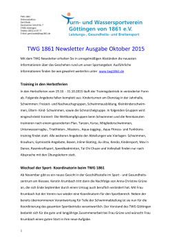 TWG 1861 Newsletter Ausgabe Oktober 2015 - Turn