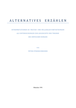 Alternatives Erzählen : Interpretationen zu Tristan