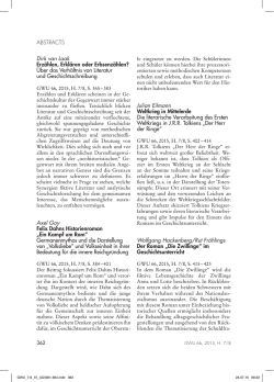 Dirk van Laak Erz&auml;hlen, Erkl&auml;ren oder