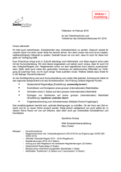 Infoschreiben an Kandidatinnen und Kandidaten (12.2.2016)