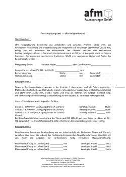 Holzprofilwand Ausschreibungstext