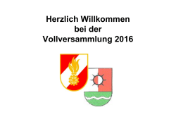 Vollversammlung 2016 - Freiwillige Feuerwehr Hinzenbach