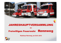 jahreshauptversammlung - Freiwillige Feuerwehr Rennweg
