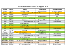 FF Gstadt/Gollenshausen &Uuml;bungsplan 2016