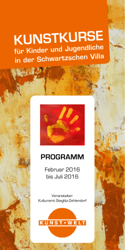Jugendkunstkurse 2015 - 2016